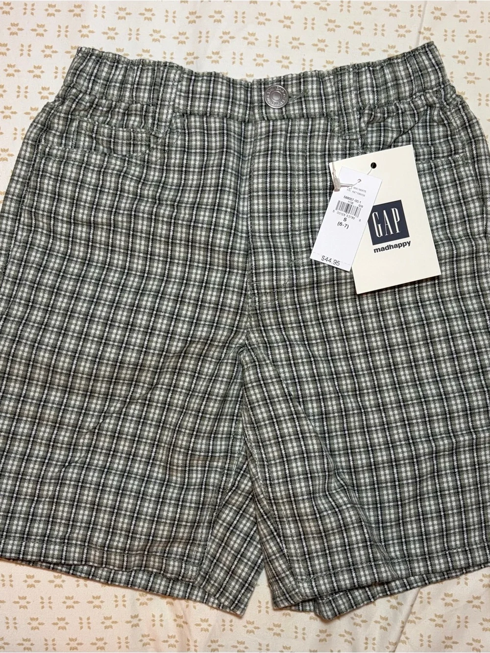 Madhappy x GAP Kid’s Green Plaid Shorts